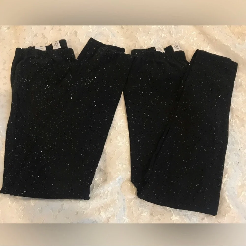 Sparkle Black Leggings - 2 Pairs NWOT Gap Kids